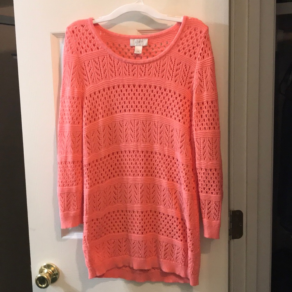 Pink Crochet Sweater